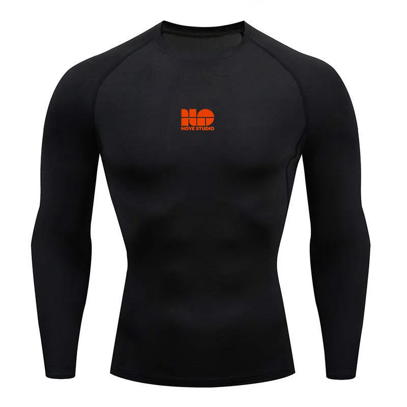 Men's Workout Compression Shirt Quick Dry Running T-shirt Turtleneck Long Sleeve Rash Guard Gym Base Layer Athletic Undershirt thumbnail 4