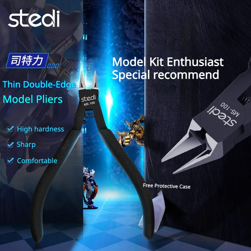 Stedi MS-100~103 Ultra Thin Double Edge Pliers Nipper Scissors Model Cutting Tools for for Gundam Model Building DIY Hobby thumbnail 3