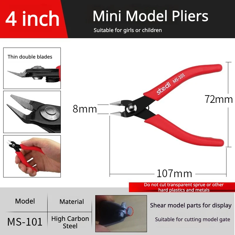 Stedi MS-100~103 Ultra Thin Double Edge Pliers Nipper Scissors Model Cutting Tools for for Gundam Model Building DIY Hobby thumbnail 6