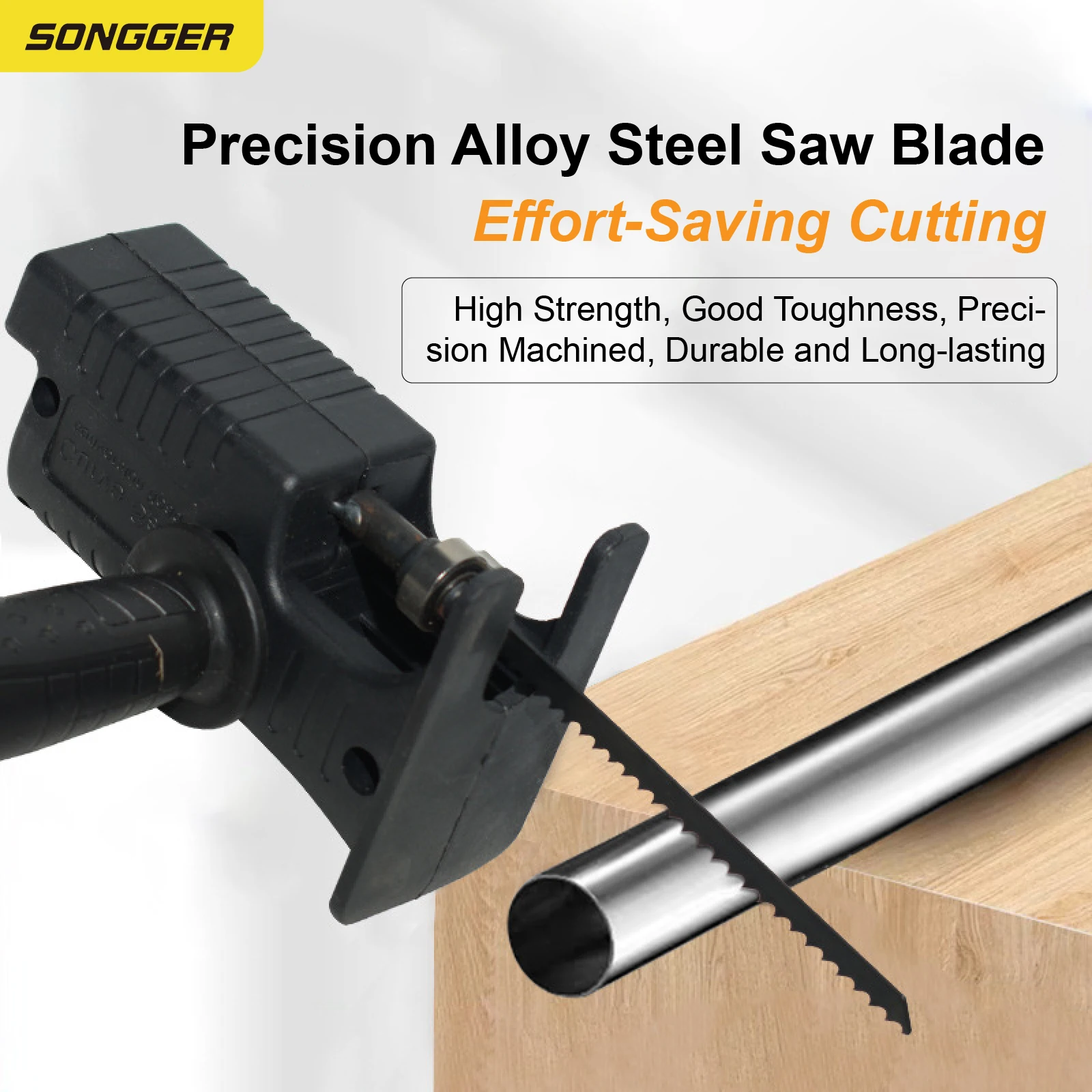 Electric Drill to Chainsaw Converter Kit Portable Saw Attachment for Wood Metal Plastic Cutting Power Tool Adapter thumbnail 2
