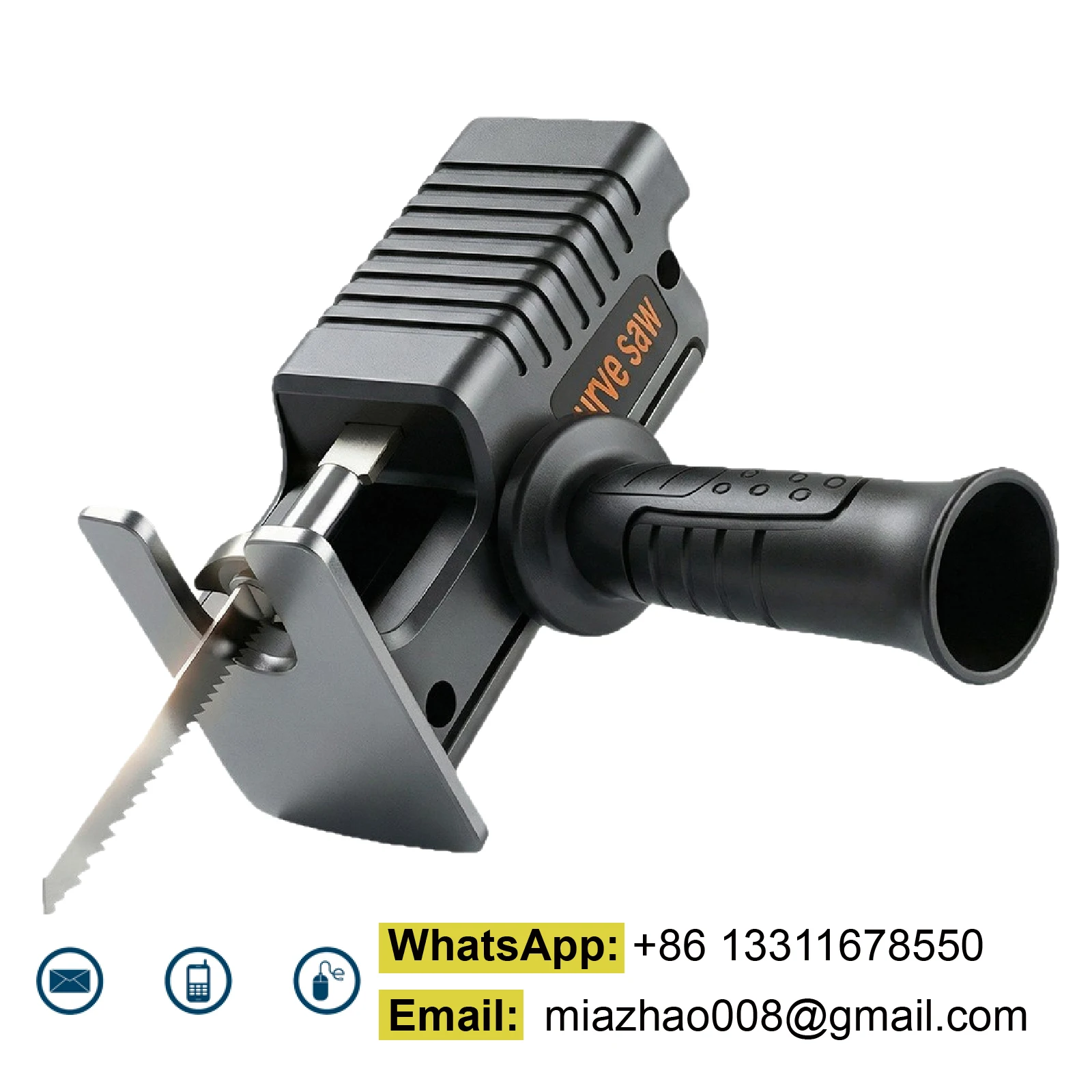 Electric Drill to Chainsaw Converter Kit Portable Saw Attachment for Wood Metal Plastic Cutting Power Tool Adapter thumbnail 6