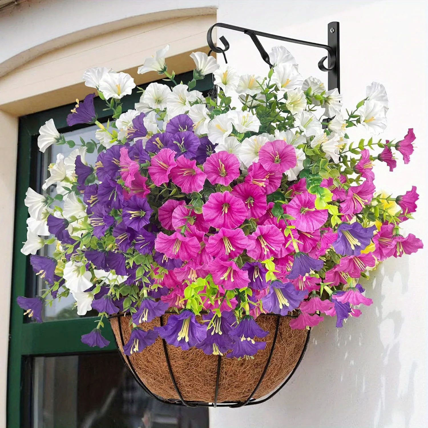 6/9-Pack Artificial Morning Glory Flowers Mixed Bouquets Silk Fake Flower for Spring Outdoor Indoor Home Garden Room Decorations thumbnail 4