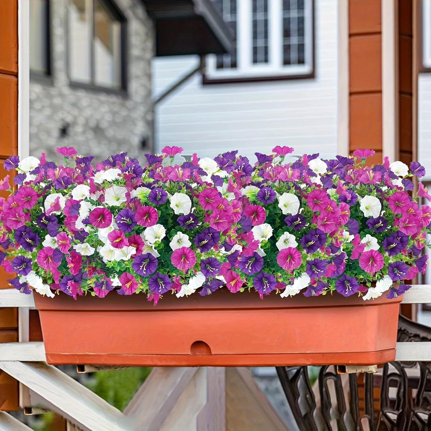 6/9-Pack Artificial Morning Glory Flowers Mixed Bouquets Silk Fake Flower for Spring Outdoor Indoor Home Garden Room Decorations thumbnail 5