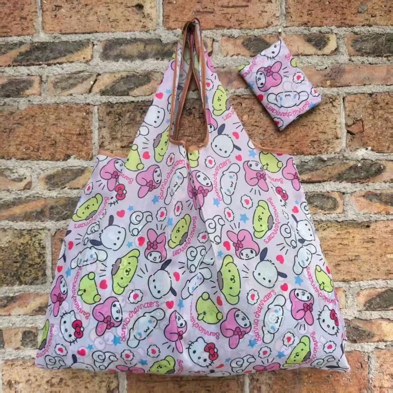 New Hello Kitty Portable Foldable Supermarket Shopping Bag Large Eco-friendly Bag Large Grocery Handbag Capacity Waterproof Tote thumbnail 2