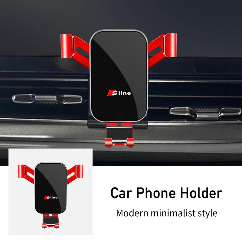 Car Phone Holder Cell Air Vent Mount Moblie GPS Support Stand For Audi Sport S RS Line S7 S8 S5 S6 RS3 RS4 A6 A7 A8 QRS5 TT thumbnail 2