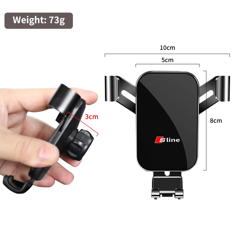 Car Phone Holder Cell Air Vent Mount Moblie GPS Support Stand For Audi Sport S RS Line S7 S8 S5 S6 RS3 RS4 A6 A7 A8 QRS5 TT thumbnail 6