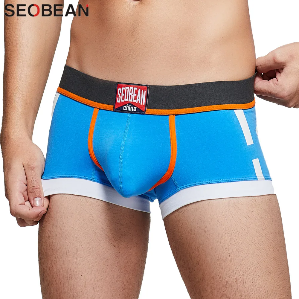 SEOBEAN Men's Low-Rise Boxer Briefs Cotton Underwear Soft Breathable Comfortable Shorts for Daily Casual Wear thumbnail 4