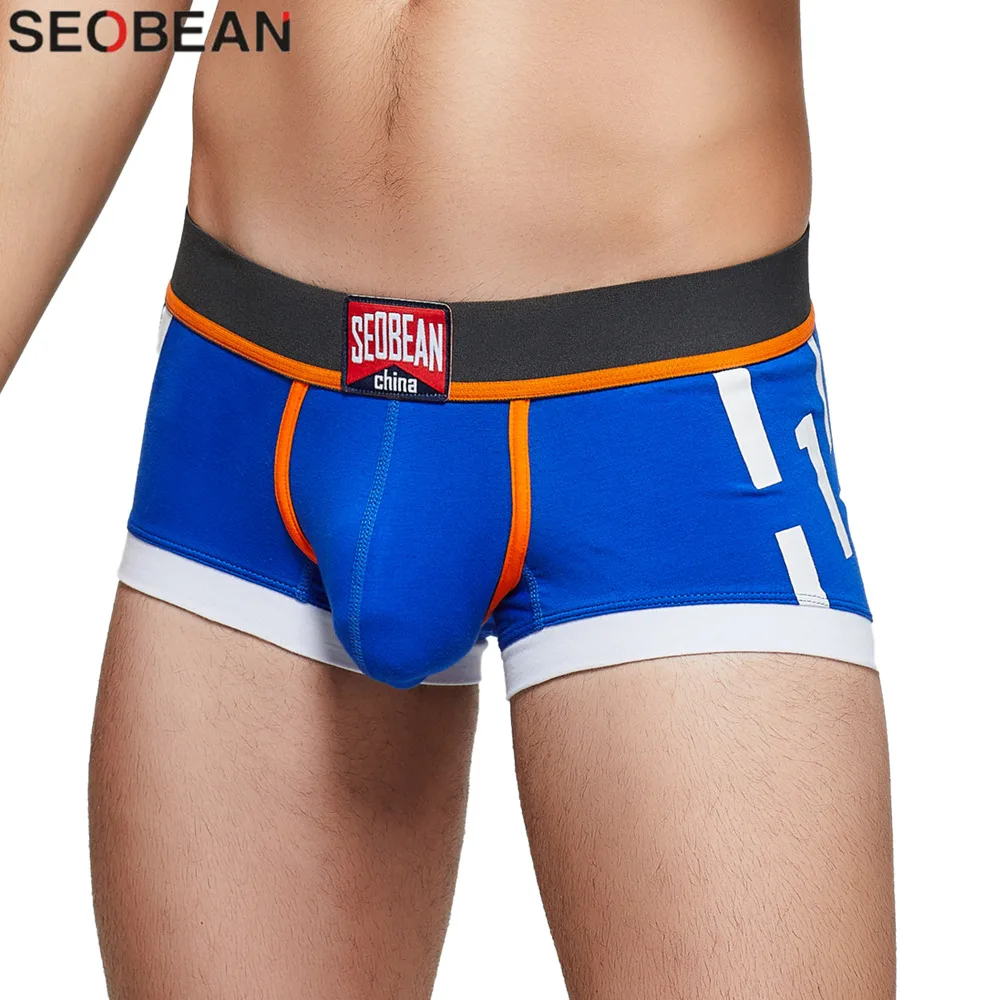 SEOBEAN Men's Low-Rise Boxer Briefs Cotton Underwear Soft Breathable Comfortable Shorts for Daily Casual Wear thumbnail 2