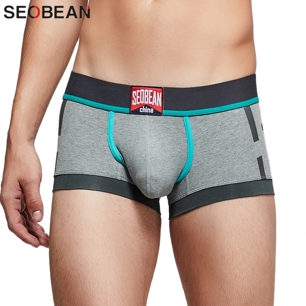 SEOBEAN Men's Low-Rise Boxer Briefs Cotton Underwear Soft Breathable Comfortable Shorts for Daily Casual Wear thumbnail 3