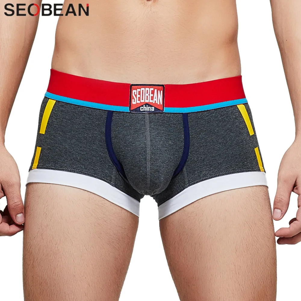 SEOBEAN Men's Low-Rise Boxer Briefs Cotton Underwear Soft Breathable Comfortable Shorts for Daily Casual Wear thumbnail 6