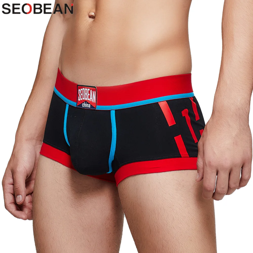 SEOBEAN Men's Low-Rise Boxer Briefs Cotton Underwear Soft Breathable Comfortable Shorts for Daily Casual Wear thumbnail 5