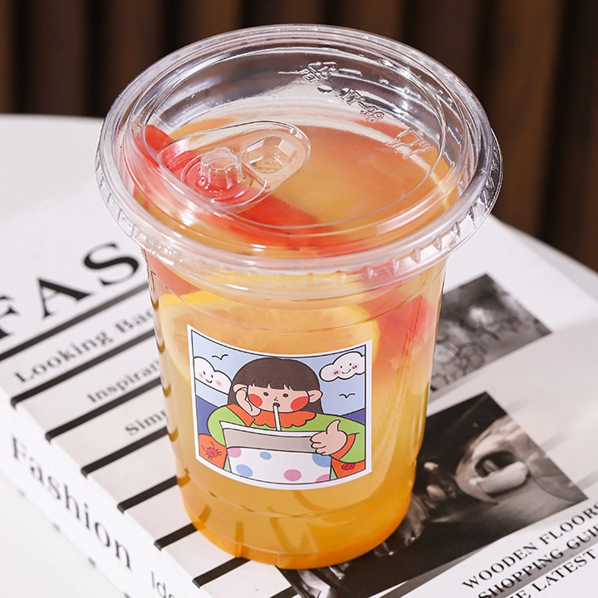 10/20/50pcs Transparent Disposable Coffee Cup Milk Tea Cup Without Straw Suitable for Smoothies and Cold Drinks thumbnail 2