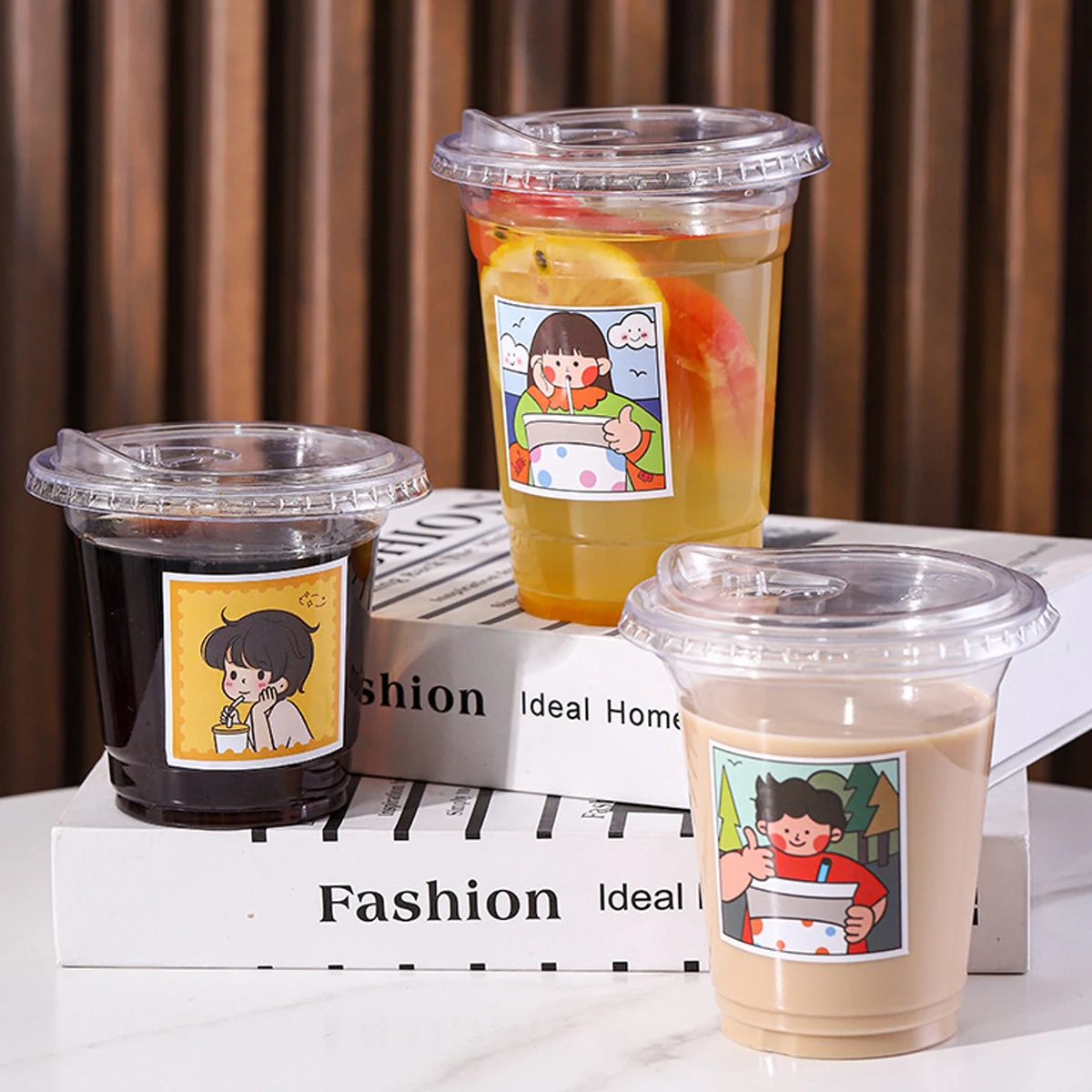 10/20/50pcs Transparent Disposable Coffee Cup Milk Tea Cup Without Straw Suitable for Smoothies and Cold Drinks thumbnail 4