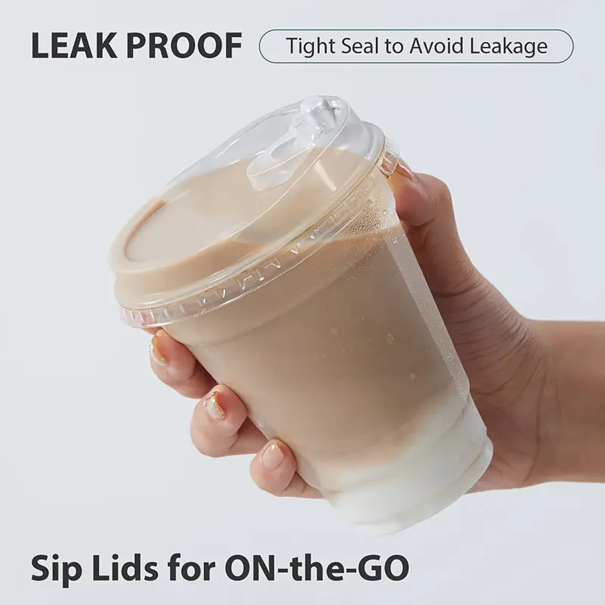 10/20/50pcs Transparent Disposable Coffee Cup Milk Tea Cup Without Straw Suitable for Smoothies and Cold Drinks thumbnail 6