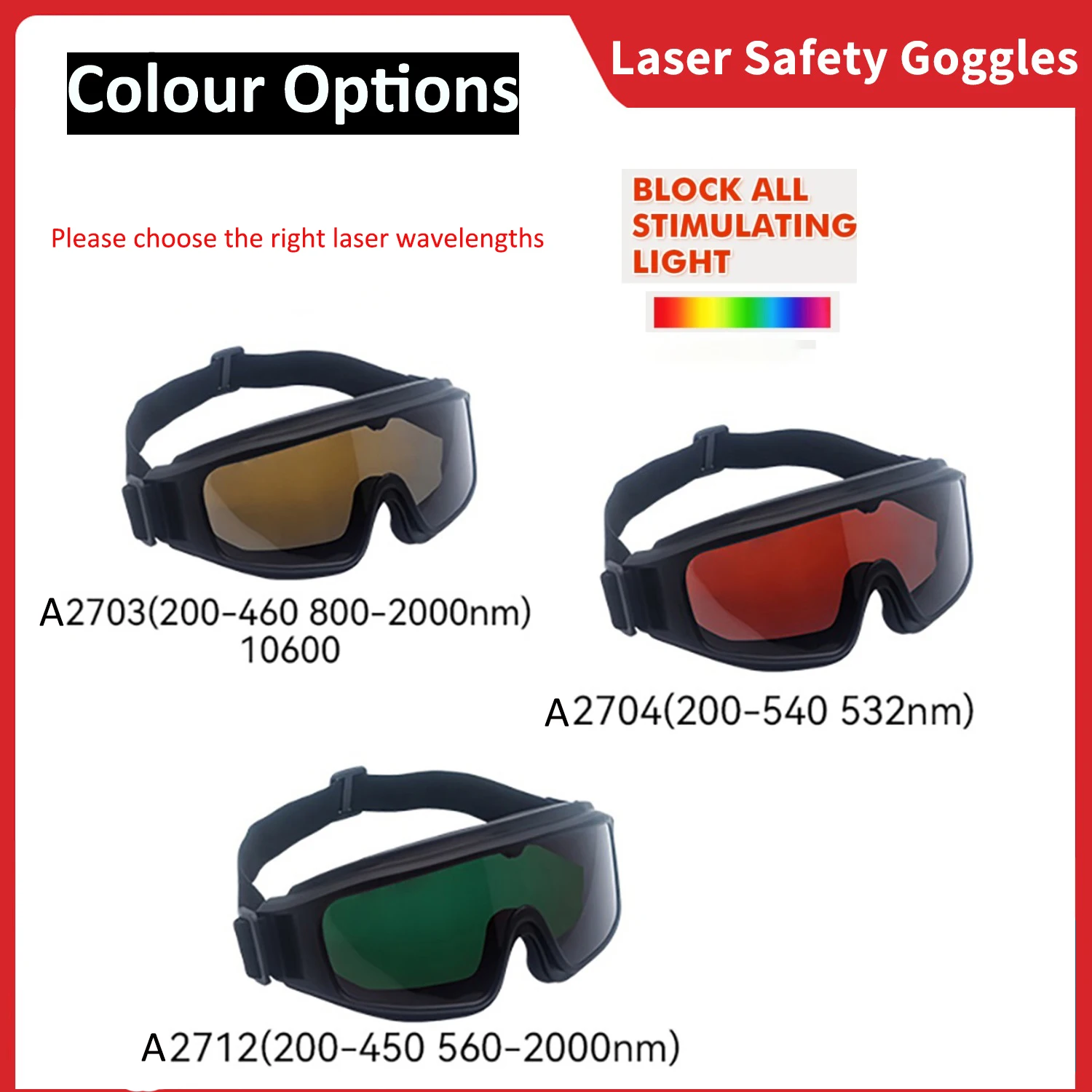 Laser Eye Protection OTG Goggles Professional 532 1064nm Laser Safety Glasses for Engraver Cutter Diode Fiber CO2 Workshop Users thumbnail 4