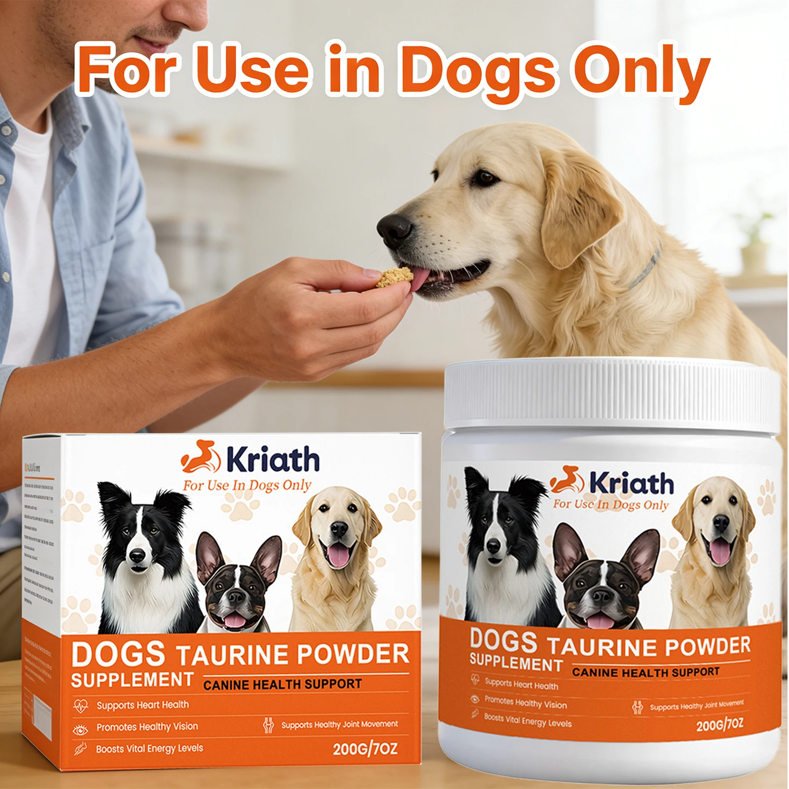 Dogs Taurine Powder Support Heart Health Boosts Vital Energy Levels Maintain Healthy Joint Movement Daily Nutrition Supplements thumbnail 5