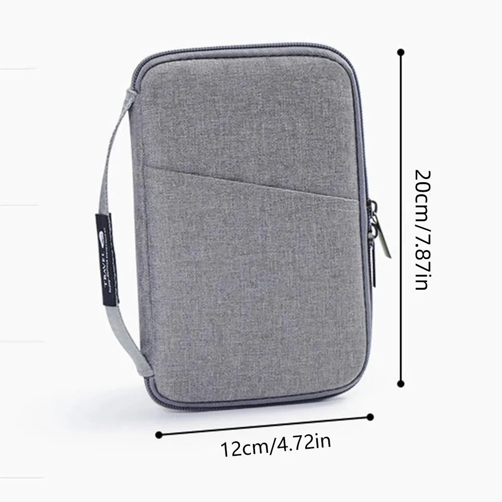 Travel Accessories Travel Wallet OX Cloth Ticket Holder Family Passport Holder Zipper Passport Protective Cover Document Case thumbnail 5