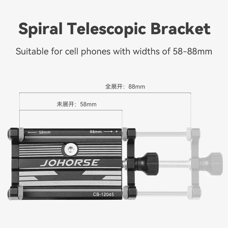 Phone Scalable Aluminum Alloy Bracket for Phone Holder Motorcycle Electric Bicycle Smartphone Cnc Four Claws Bike Holder thumbnail 4