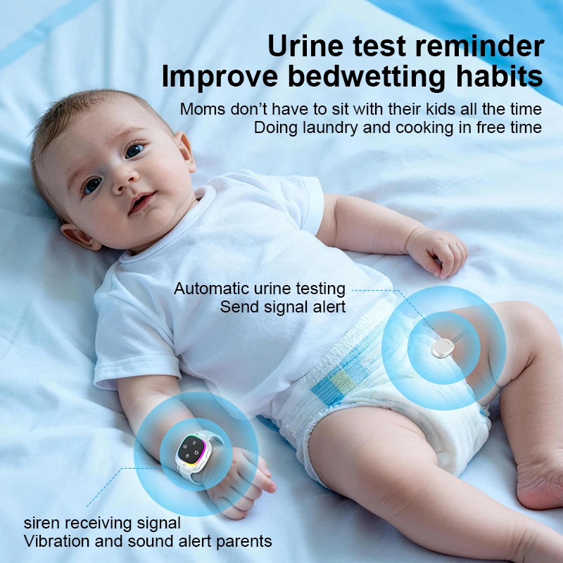 New Kids Bedwetting Alarm Wireless USB Rechargeable Portable Wearable Vibration Reminder Children Potty Training Elderly Baby thumbnail 3