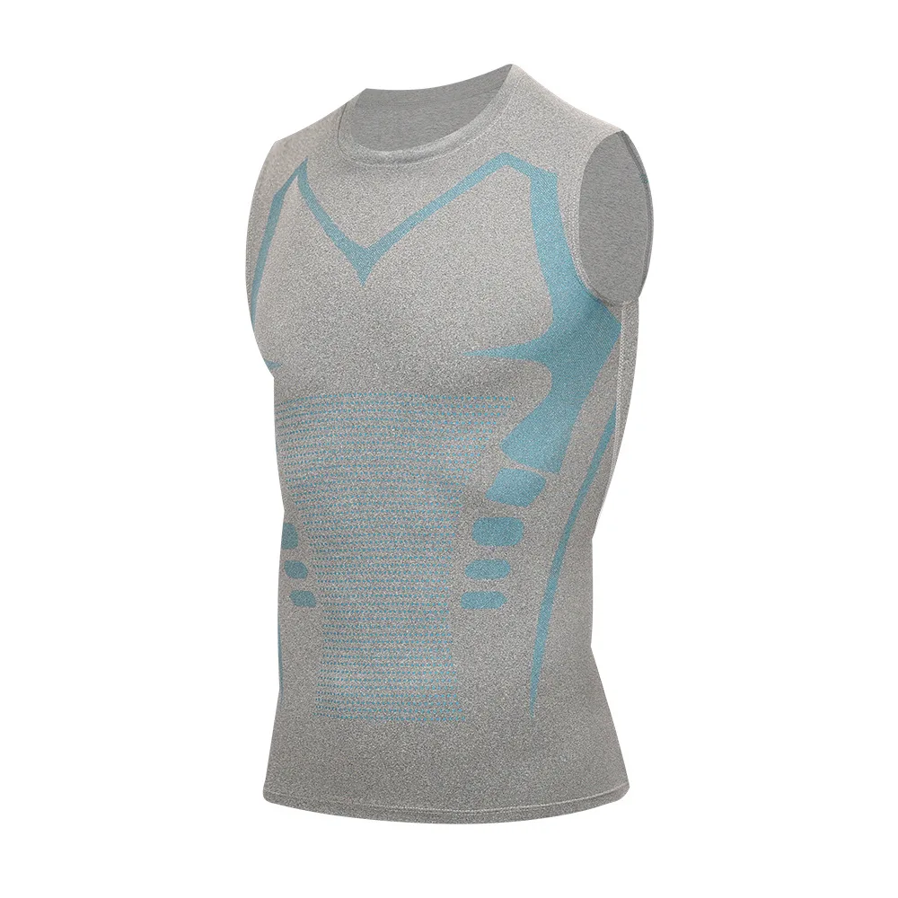Mans Compression Tank Top Men Gym Shirt Sleeveless Quick Dry Sportswear Male Fitness Bodybuilding Vest Workout Muscle Top ￼ ￼ ￼ thumbnail 3