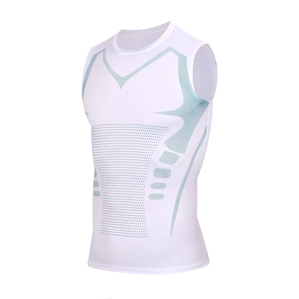 Mans Compression Tank Top Men Gym Shirt Sleeveless Quick Dry Sportswear Male Fitness Bodybuilding Vest Workout Muscle Top ￼ ￼ ￼ thumbnail 2