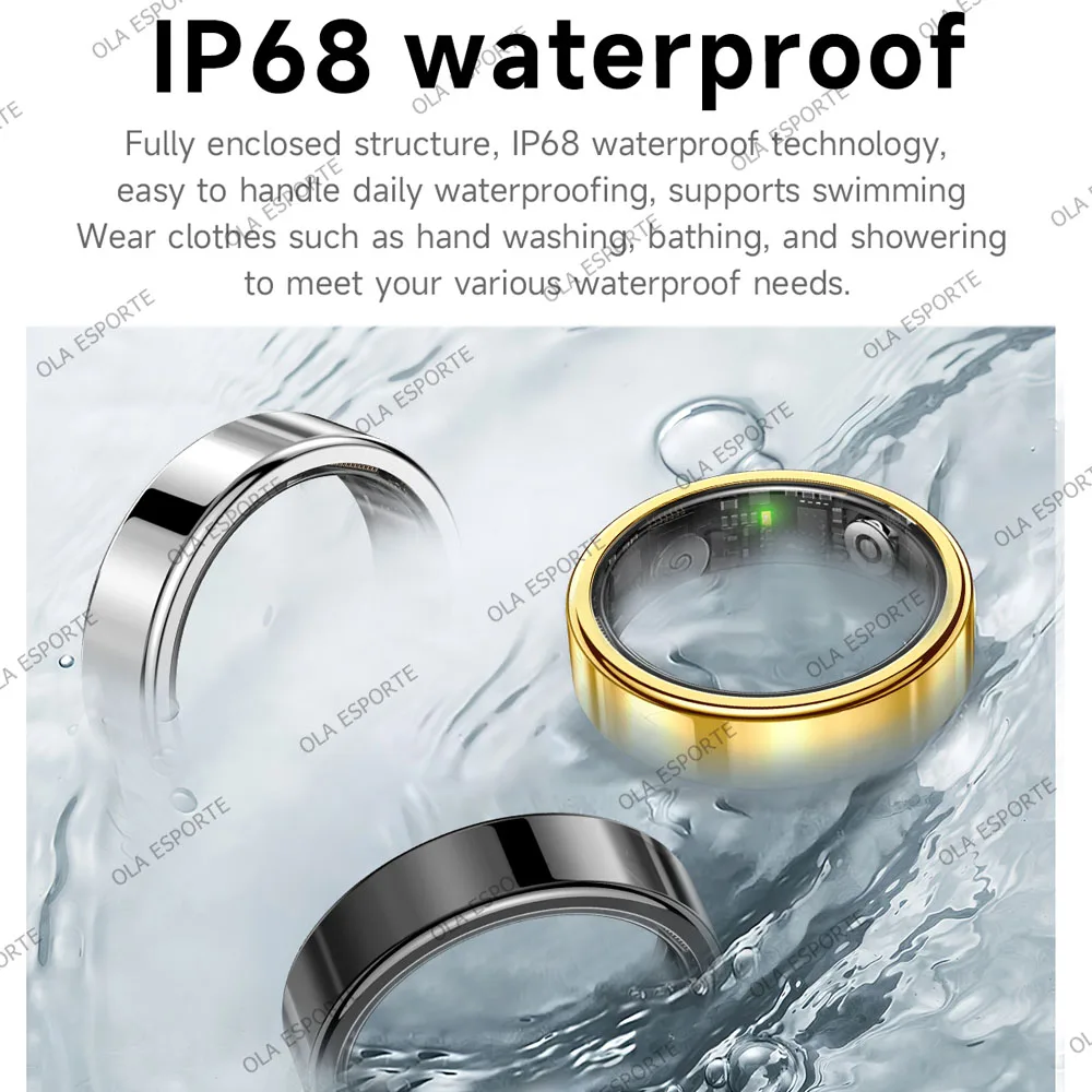 2026 New Smart Ring Heart Rate Blood Pressure Sleep Monitoring Motion Tracking IP68 Waterproof Men Women Smart Ring Holiday Gift thumbnail 6