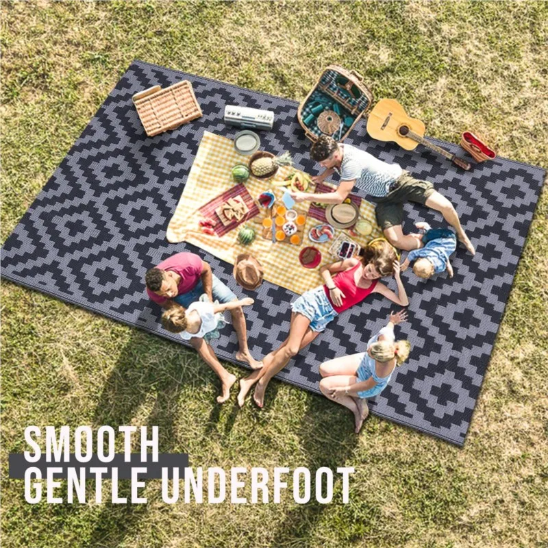 Homaxy Reversible Outdoor Waterproof Rug Plastic Straw Patio Carpet for Indoor Outdoor Deck Backyard Family Picnic Balcony thumbnail 6