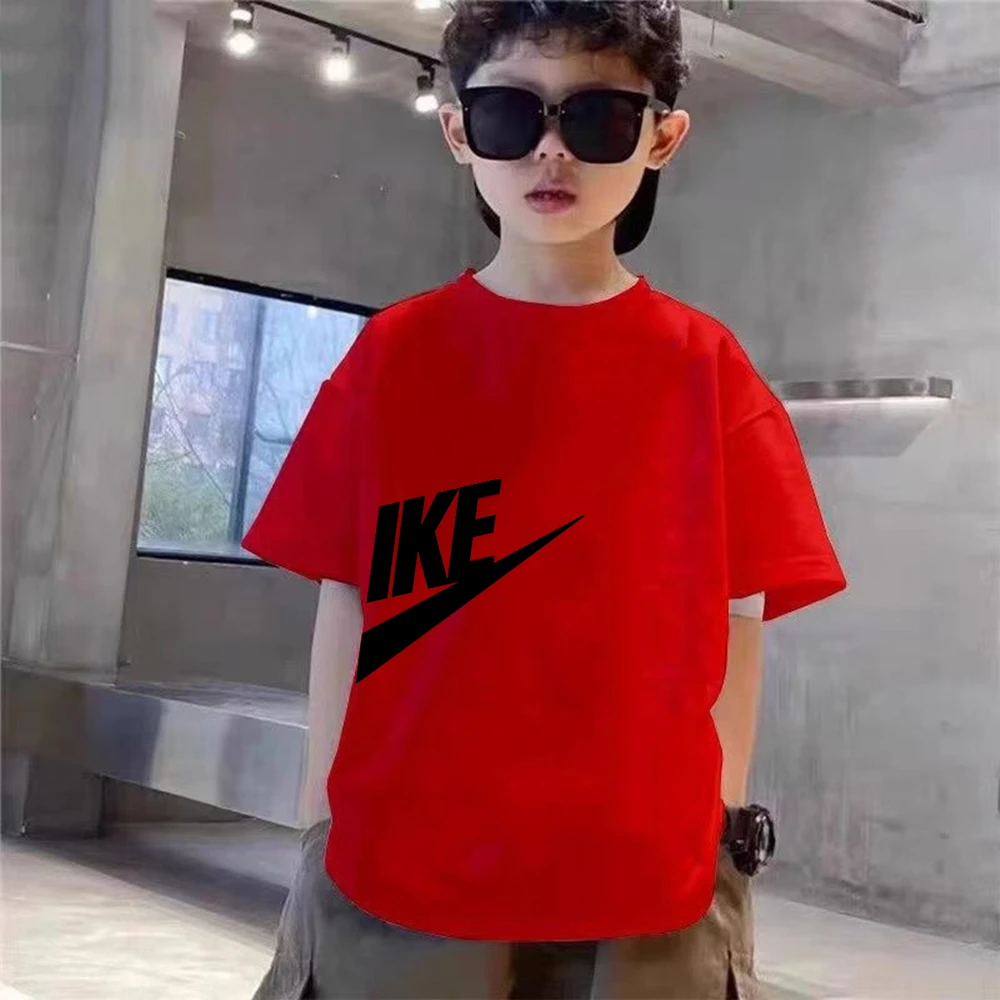 Summer Brand black T-shirt+Shorts Two-piece set Kids Clothing Fashion Letter Boy Girl3-12Yrs Sports Short-sleeved Casual Set thumbnail 4
