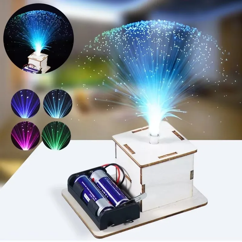DIY Colorful Fiber Optic Lamp Kit STEM Toys Creative Science Experiment Handmade Puzzle Toy Small Production Inventionfor Kids thumbnail 4