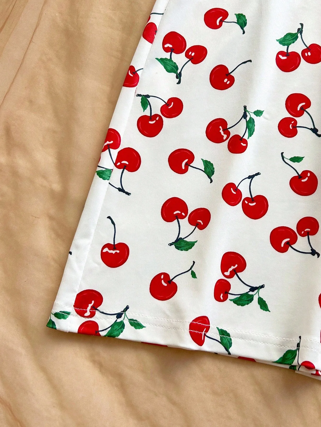 Women's Cherry-Print One-Shoulder Jumpsuit thumbnail 5