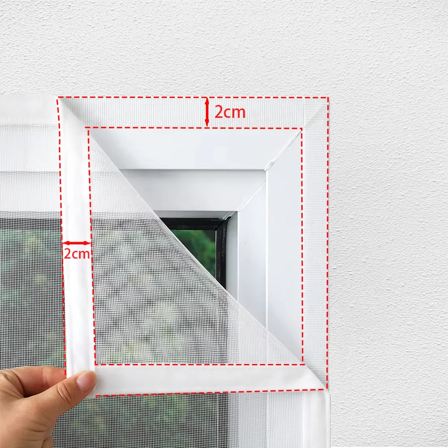 Summer self-adhesive mosquito nets, curtains and window treatments, mosquiteras para ventana，Zipper design moustiquaire (white) thumbnail 3