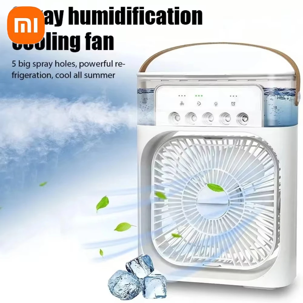 Xiaomi 3 in 1 Portable Fan AIr Conditioner Household Mini Air Cooler LED Night Light Humidifier Air Adjustment FanOffice HomeFan thumbnail 2