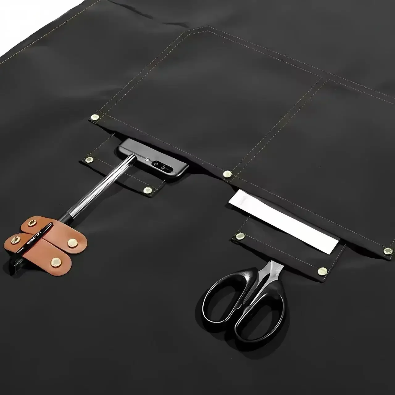 Customizable Canvas Work Apron Oil Resistant Thickened Apron for Restaurant Shop Cafe Beauty Nails Studios Waiter Work Uniform thumbnail 3
