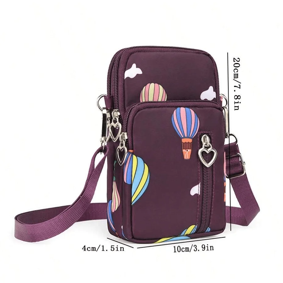 Mobile phone bag - women's cross-body bag - small bag - place mobile phone in the bag - also include wristlet and small wallet thumbnail 6