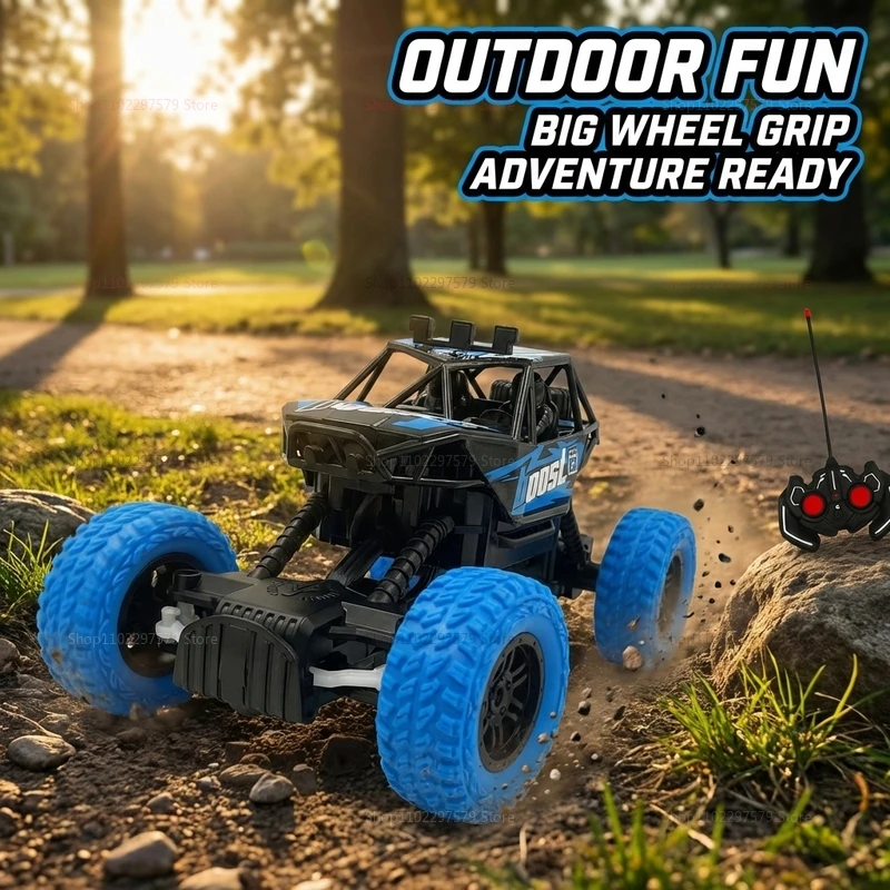 Hot RC Race Car For Kids Off Road Remote Control Car With Colorful LED Lights Rubber Tires Boys Gifts Toys For Outdoor Play thumbnail 5
