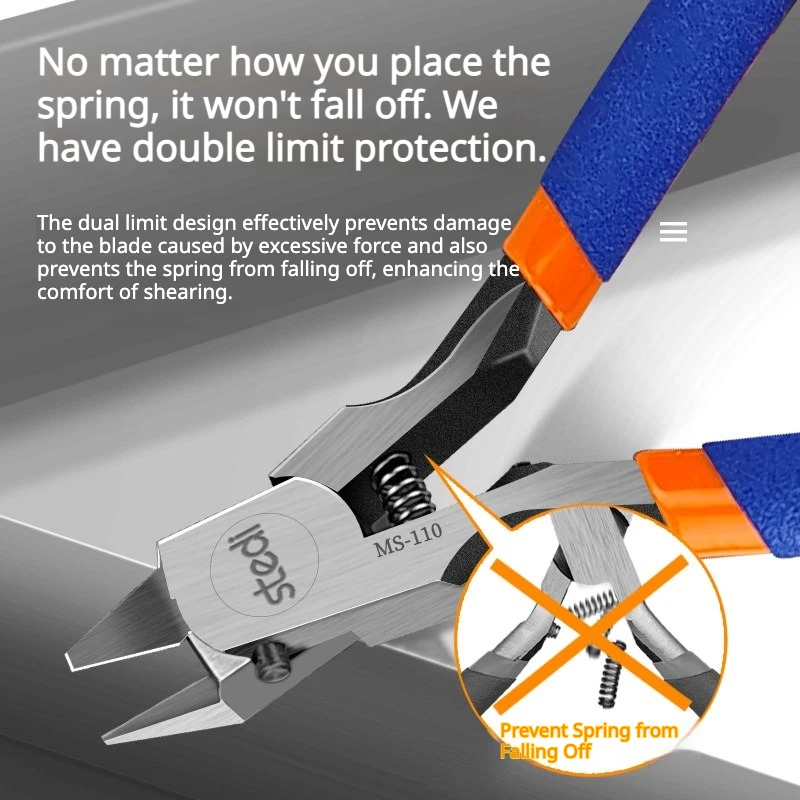 Stedi MS-110 Single Blade Model Nipper Advanced Version Double Safety Limit Sprue Cutter for Gundam Plastic Model Hobby Craft thumbnail 2