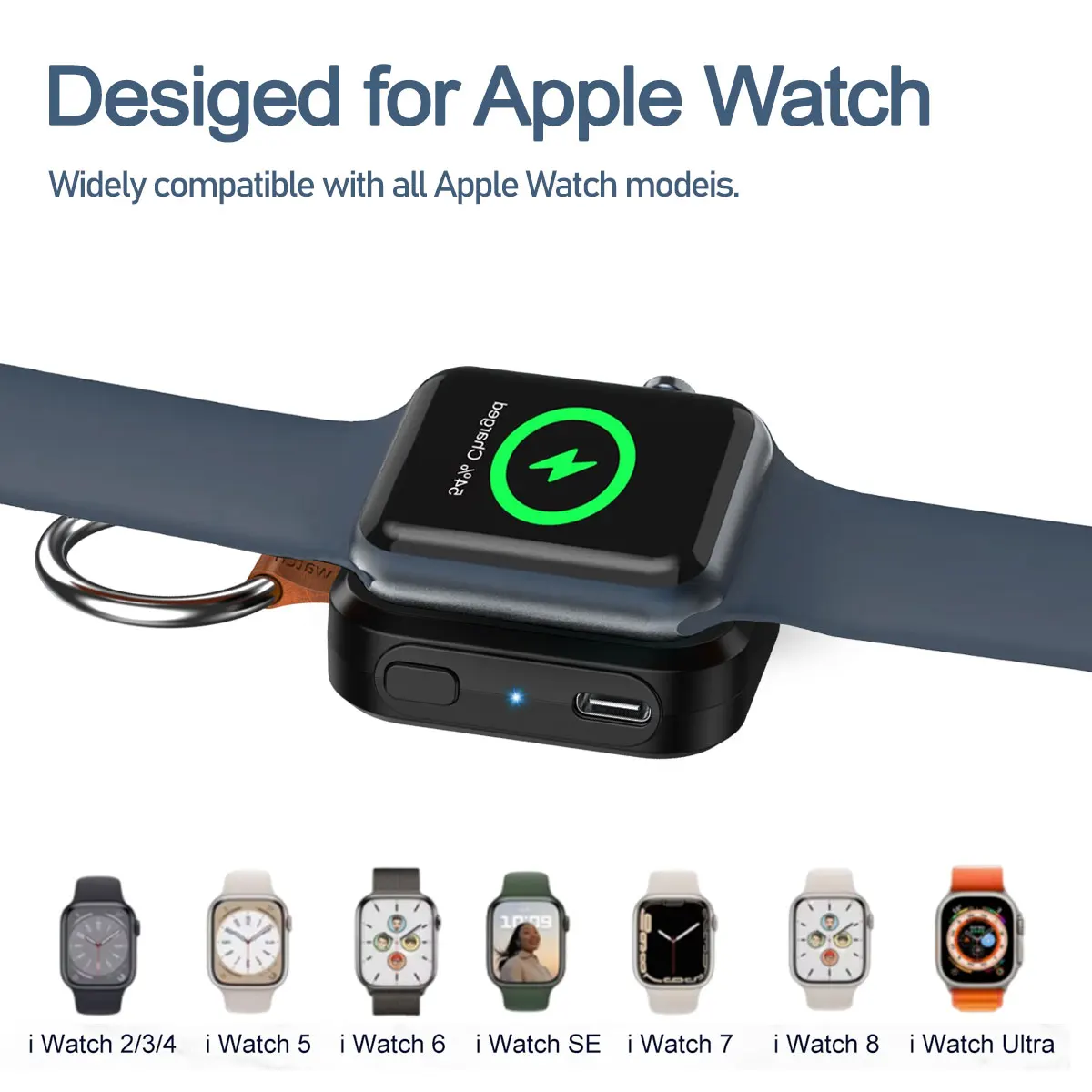 Magnetic Watch Charger Fast Charging for Apple Watch / Samsung Galaxy Watch 2 Models Available Type-C Charger Portable Design thumbnail 3