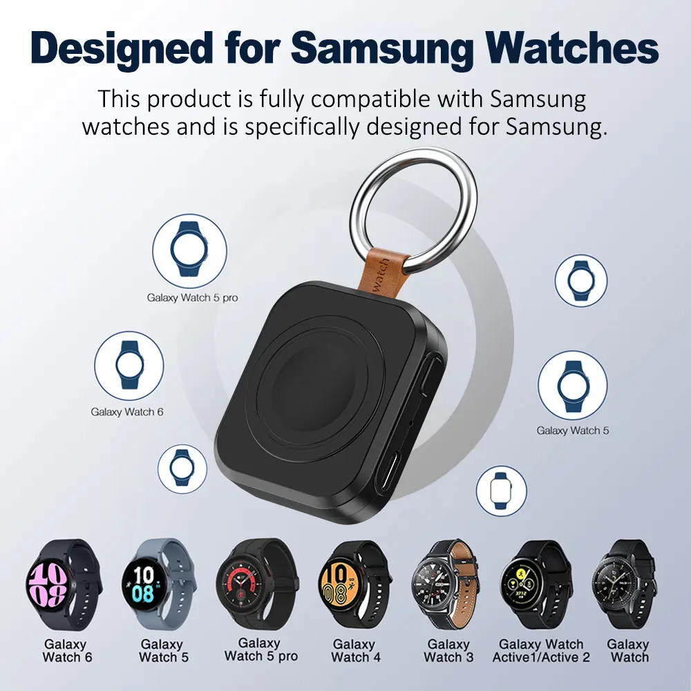 Magnetic Watch Charger Fast Charging for Apple Watch / Samsung Galaxy Watch 2 Models Available Type-C Charger Portable Design thumbnail 2