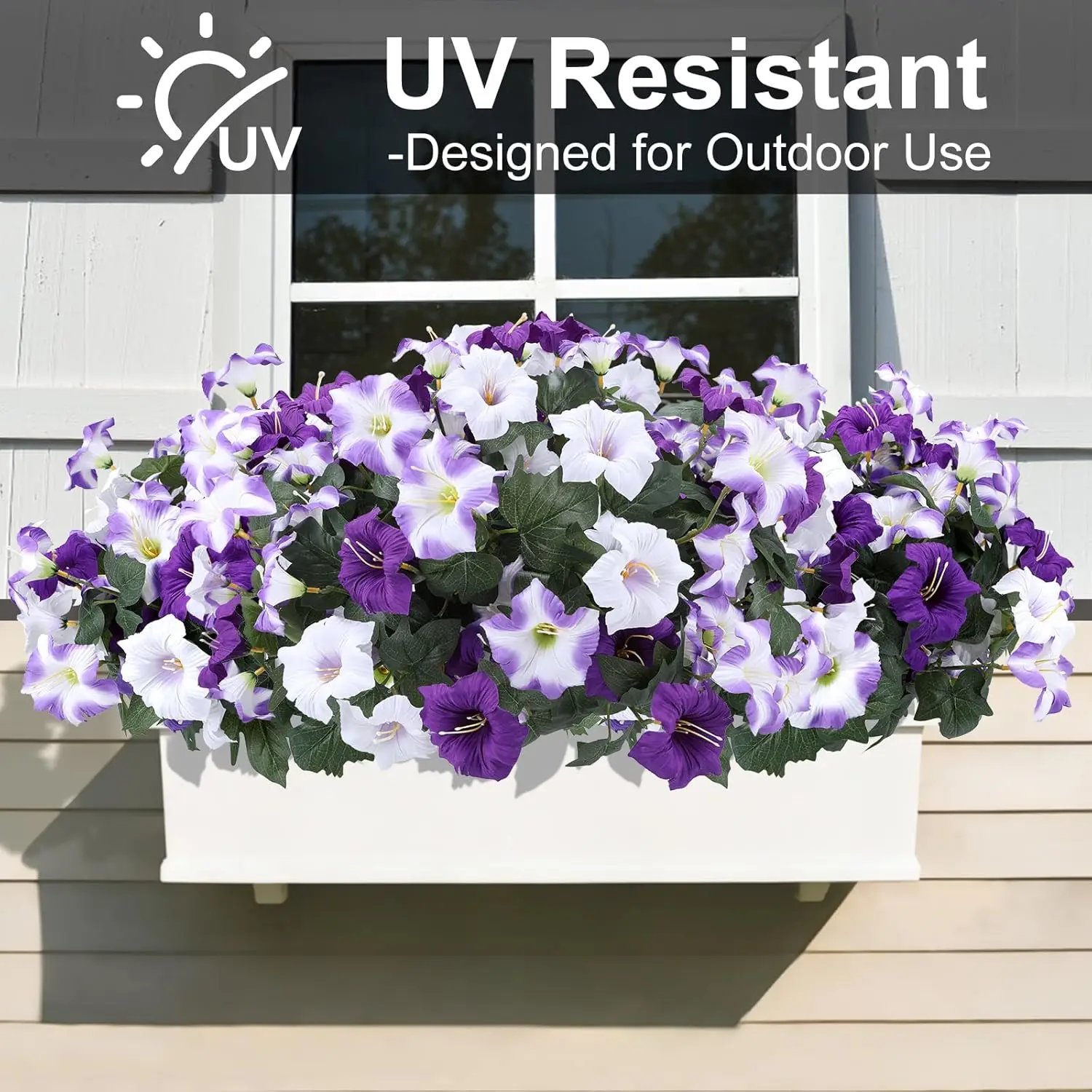 2pcs Petunia Artificial Flowers uv resistant silk Look Real fake Flowers for outdoor planters home garden wedding decorations thumbnail 4