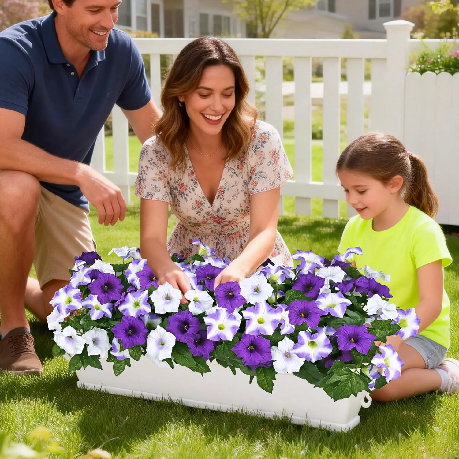 2pcs Petunia Artificial Flowers uv resistant silk Look Real fake Flowers for outdoor planters home garden wedding decorations thumbnail 3