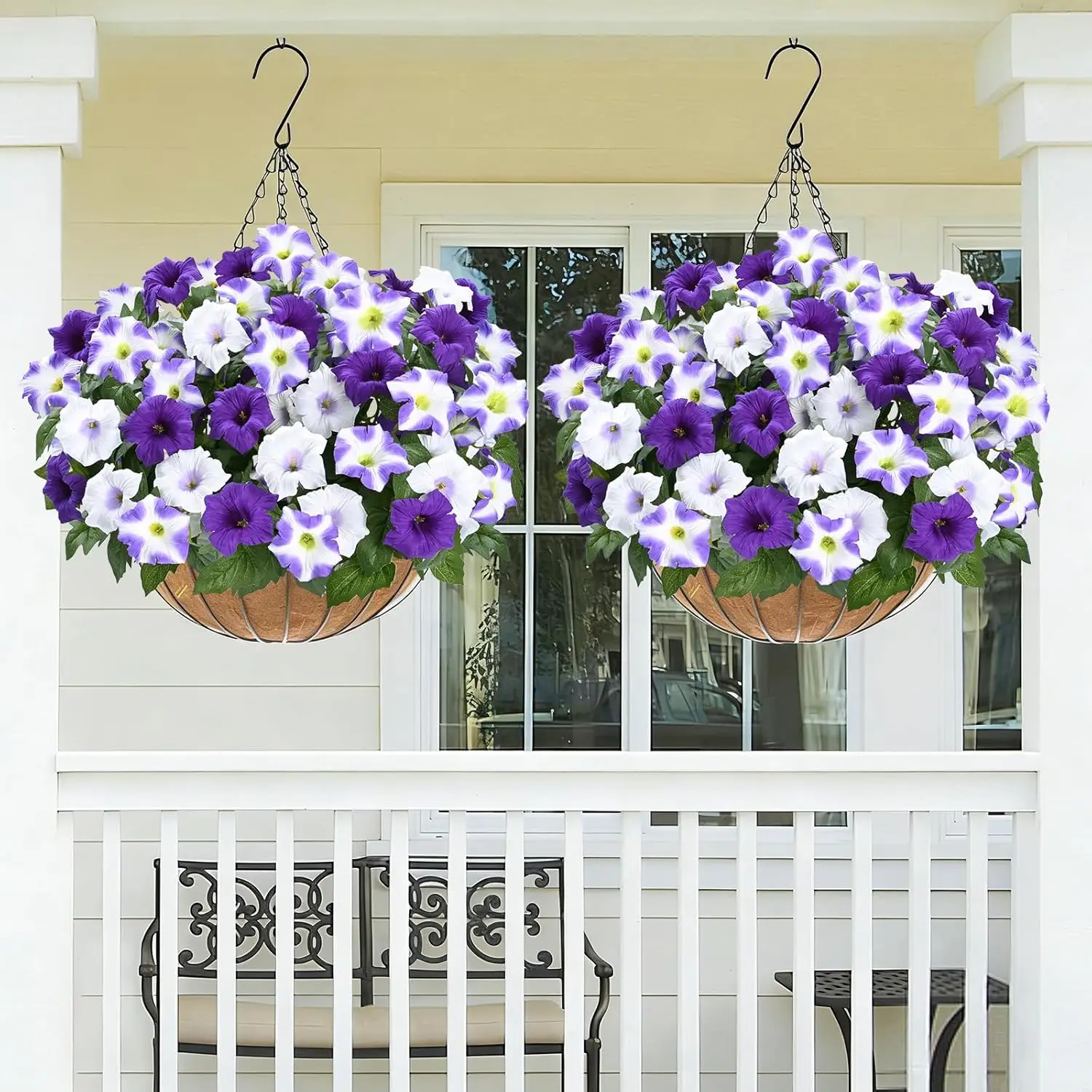 2pcs Petunia Artificial Flowers uv resistant silk Look Real fake Flowers for outdoor planters home garden wedding decorations thumbnail 5