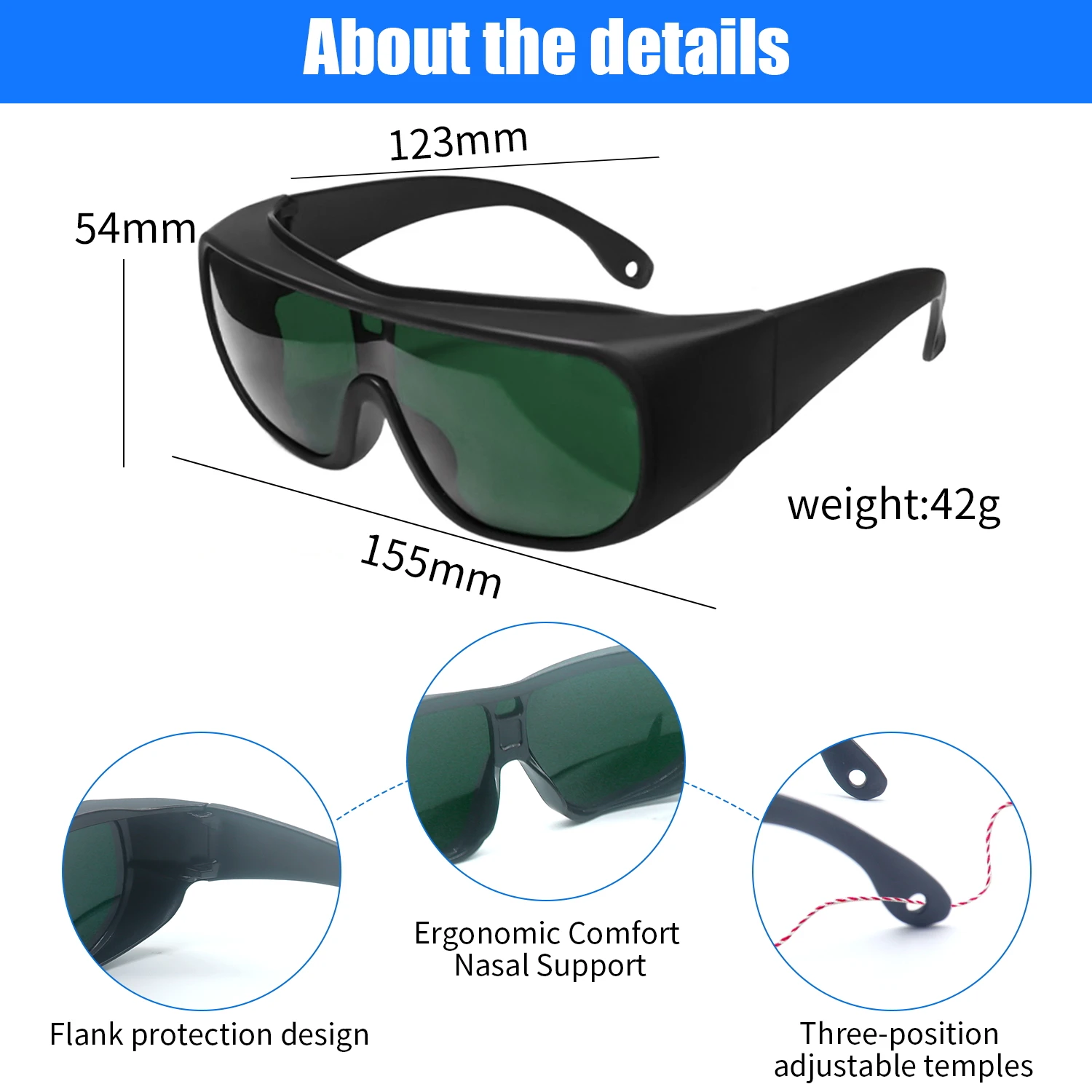 Laser Protective Goggles Eye Protection Safety Glasses for Laser Engraver Cutter Machine DIY Users Protective Eyewear thumbnail 4