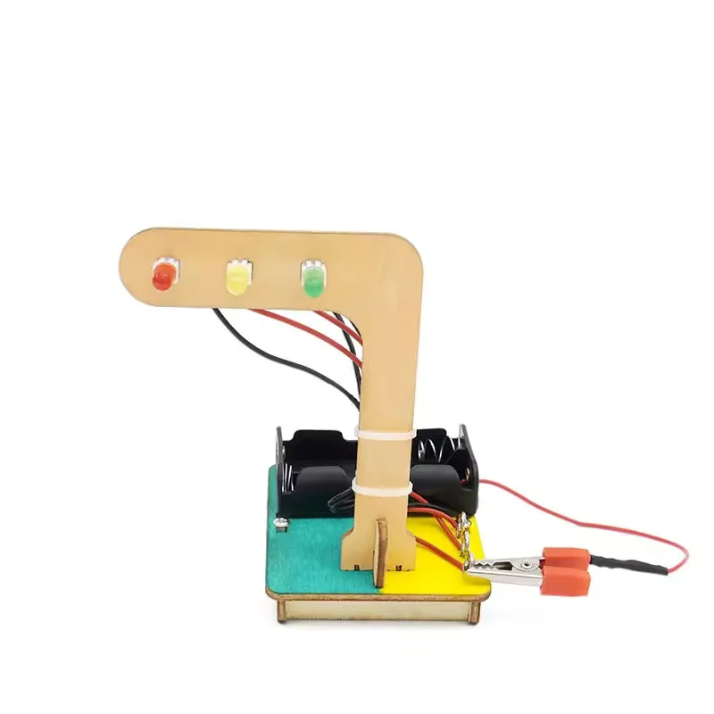 DIY Wooden Traffic Lights Model Traffic Lights Fun Invention Educational Science Physics Toy Learning STEM Puzzle Education Toy thumbnail 3