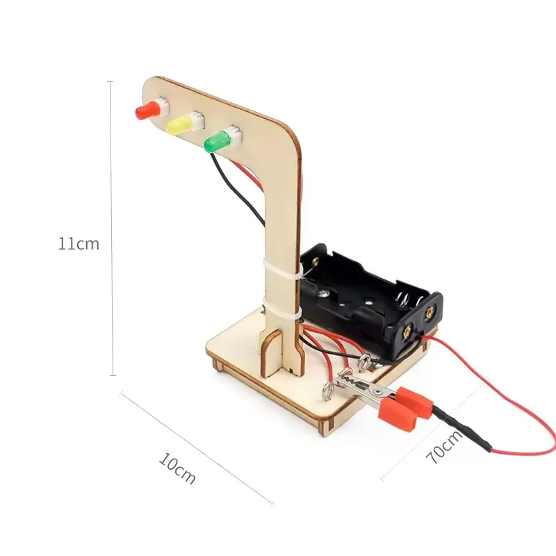 DIY Wooden Traffic Lights Model Traffic Lights Fun Invention Educational Science Physics Toy Learning STEM Puzzle Education Toy thumbnail 5