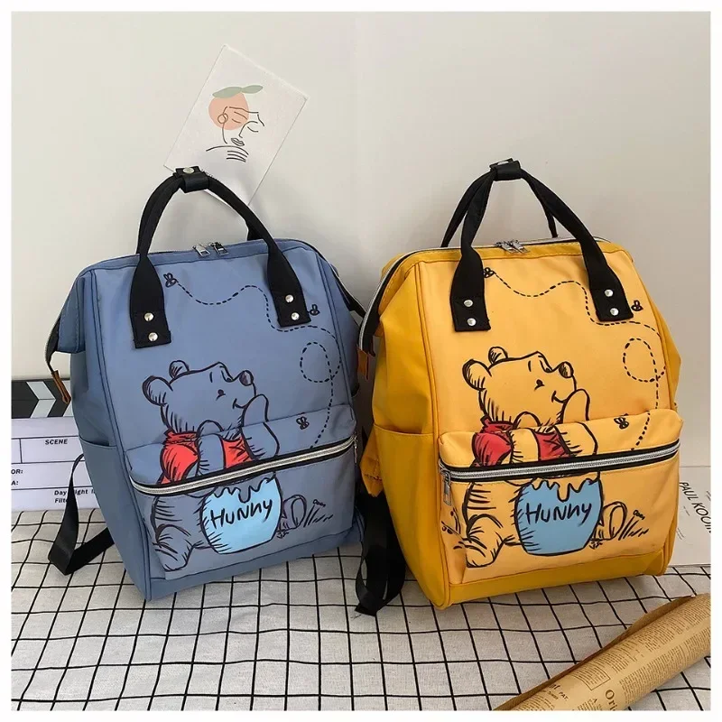 Creative Cartoon  Winnie The Pooh Diaper Backpack Cute Mother and Baby Bag Large Capacity Lightweight Travel Mommy Bags thumbnail 5
