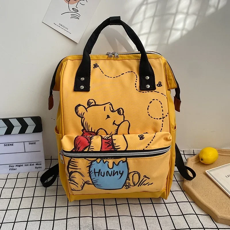 Creative Cartoon  Winnie The Pooh Diaper Backpack Cute Mother and Baby Bag Large Capacity Lightweight Travel Mommy Bags thumbnail 6