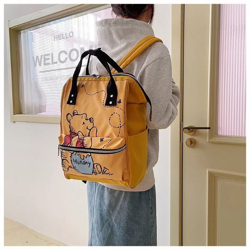 Creative Cartoon  Winnie The Pooh Diaper Backpack Cute Mother and Baby Bag Large Capacity Lightweight Travel Mommy Bags thumbnail 4