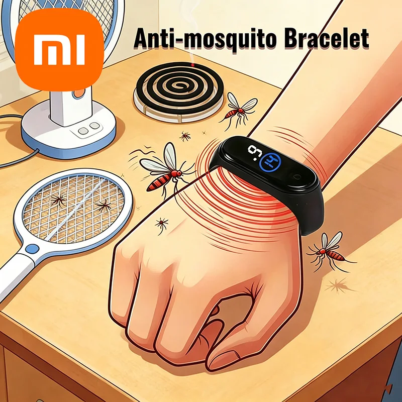 Xiaomi Mosquito Repellent Unisex Wristband Wearable Physical Ultrasonic Non-Chemical For Home Outdoor Sport Include 2 Batteries