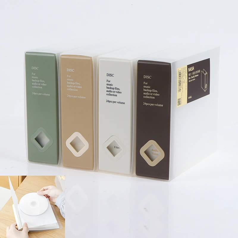 [E] 24 Disc CD DVD Organizer Holder Storage Case Hard Album Capacity Box Portable thumbnail 2