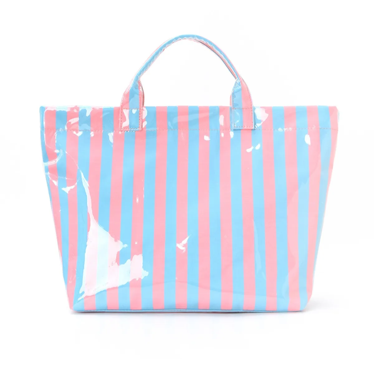Cross-border striped tote bag high value lightweight handbag commuting large capacity portable travel shoulder bag thumbnail 3
